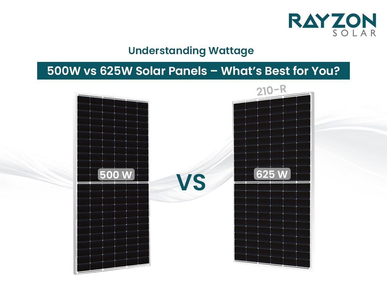 Understanding Wattage: 500W vs 625W Solar Panels – What’s Best for You?