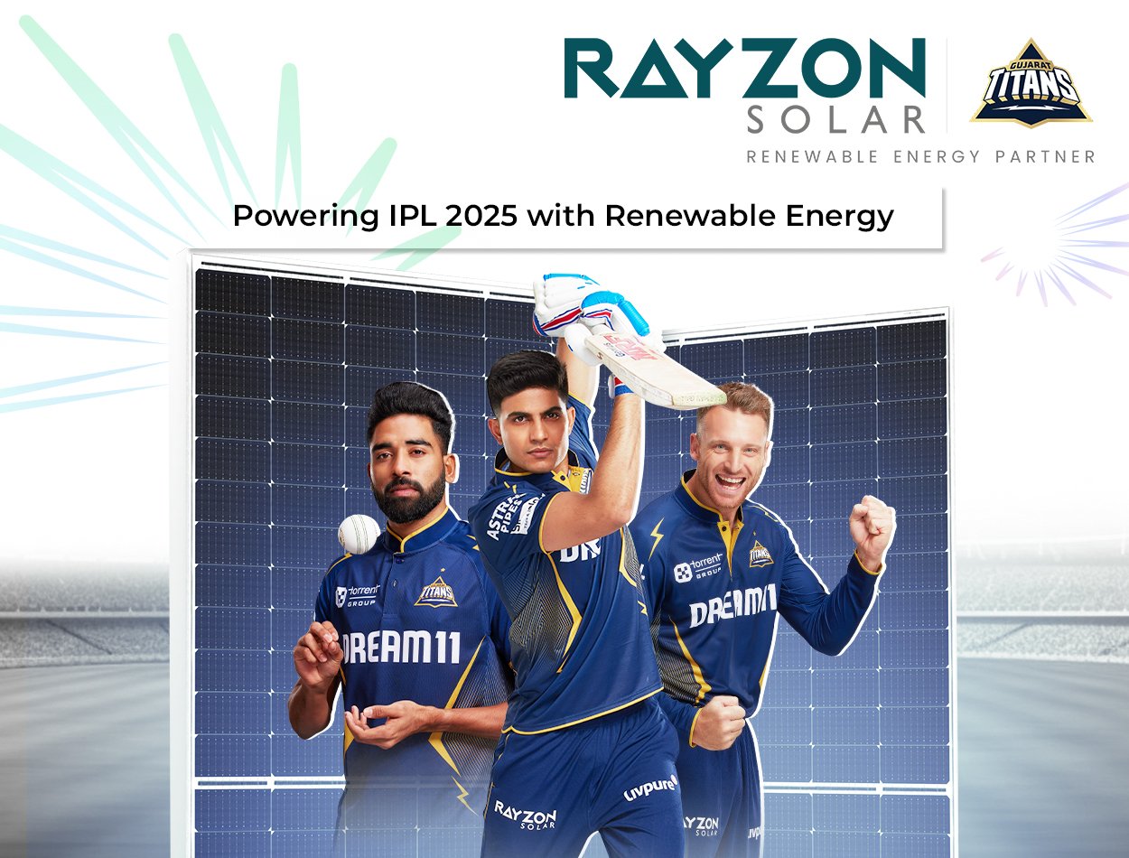 Rayzon Solar & Gujarat Titans: Powering IPL 2025 with Renewable Energy
