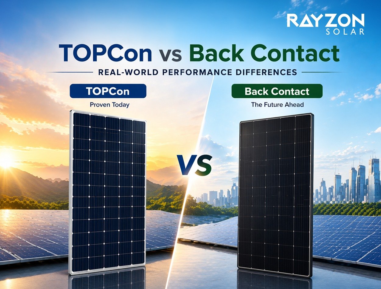 TOPCon vs Back Contact Solar Cells: Real-World Performance Differences